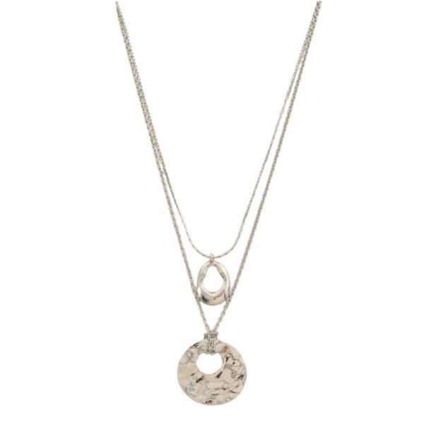 SDJ COIN PENDANT 2 LAYERED NECKLACE