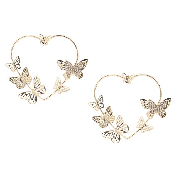 SDJ OPEN HEART BUTTERFLY EARRING