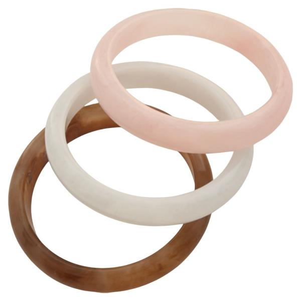 SDJ RESIN ROUND BANGLE BRACELET SET