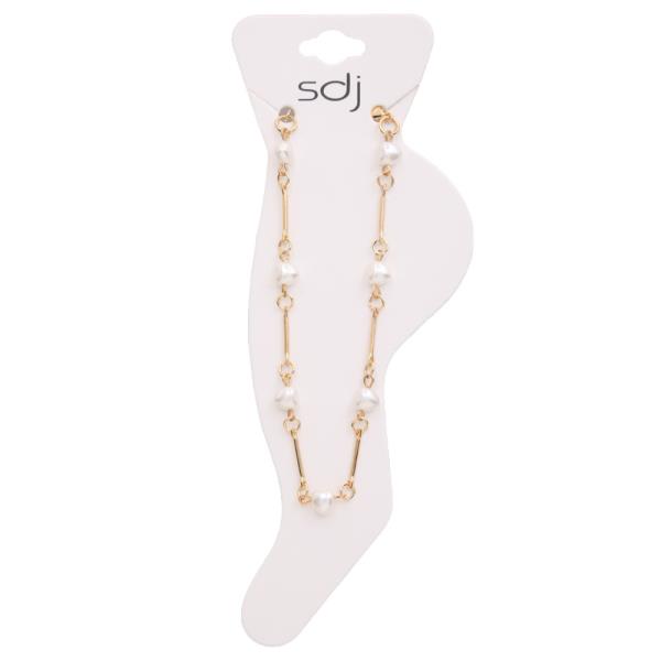 SDJ METAL PEARL ANKLET
