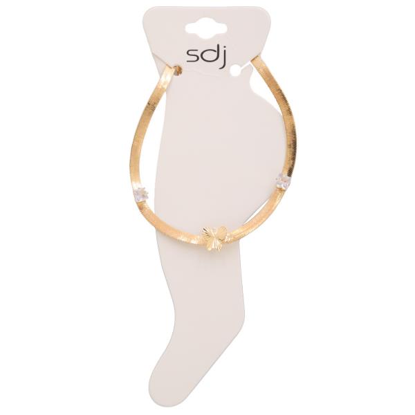 SDJ METAL STONE BUTTERFLY ANKLET