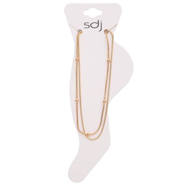 SDJ LAYERED METAL CHAIN ANKLET