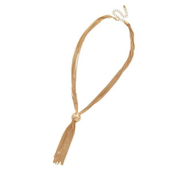 SDJ MULTI CHAIN TASSEL NECKLACE