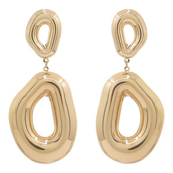 SDJ OPEN METAL SHAPE DANGLE EARRING