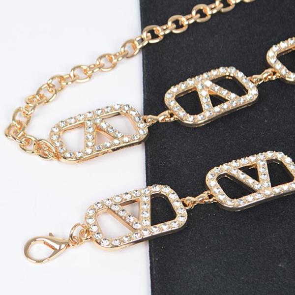 METAL RHINESTONE CHAIN BELT