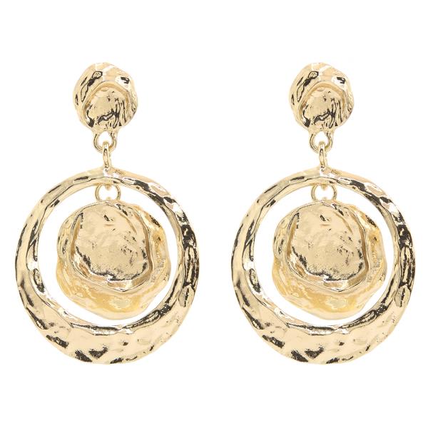 SDJ CIRCULAR ROUND DANGLE EARRING