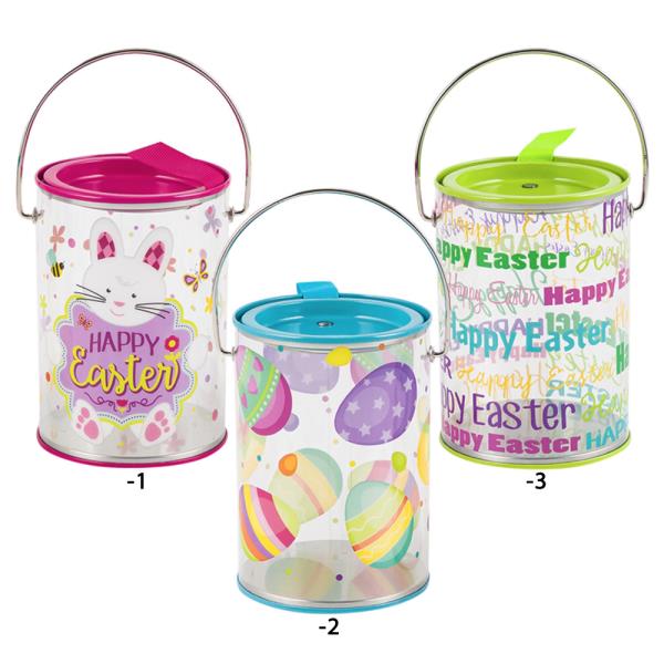 EASTER CLEAR CANISTER W LID