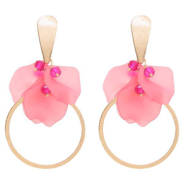 FLORAL HOOP EARRING