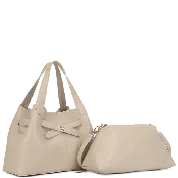 2IN1 STYLISH SATCHEL BAG W CROSSBODY POUCH SET
