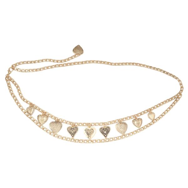 DRAPED HEART CHAIN BELT