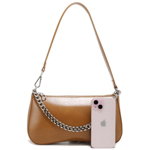 SMOOTH CHAIN LINK SHOULDER BAG