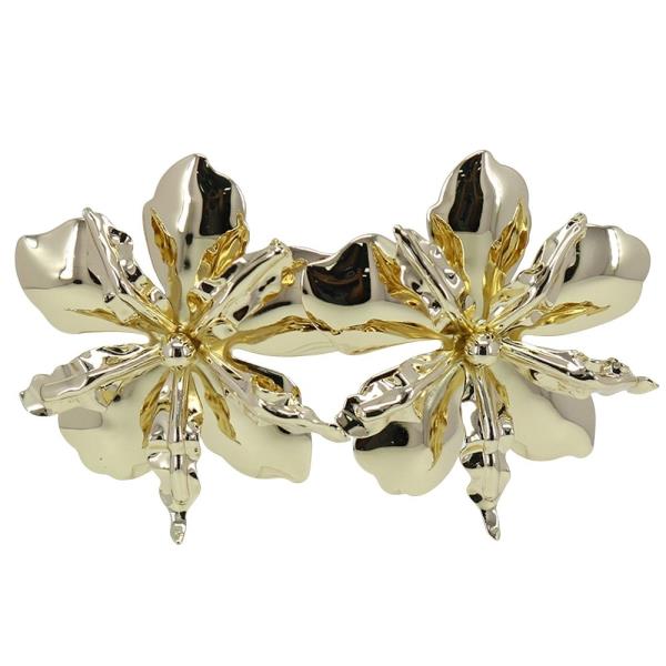 METAL FLORAL BURST STUD EARRING