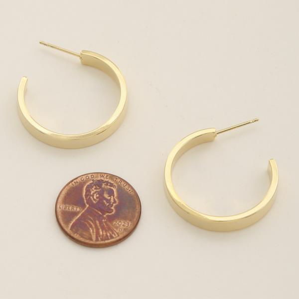 14K GOLD DIPPED OPEN ROUND EARRING