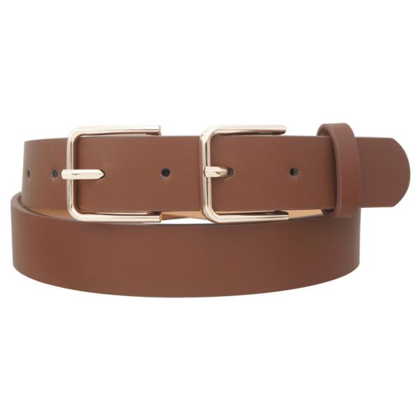 MODERN RECTANGLE DOUBLE BUCKLE BELT