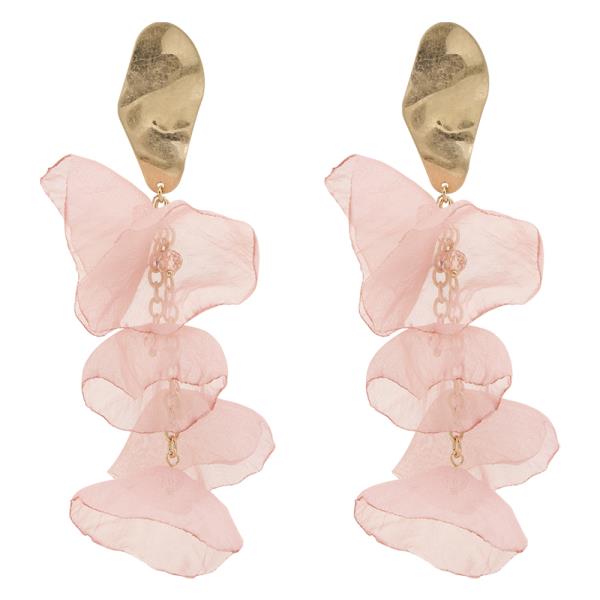 FLORAL PETAL LAYER DROP EARRING