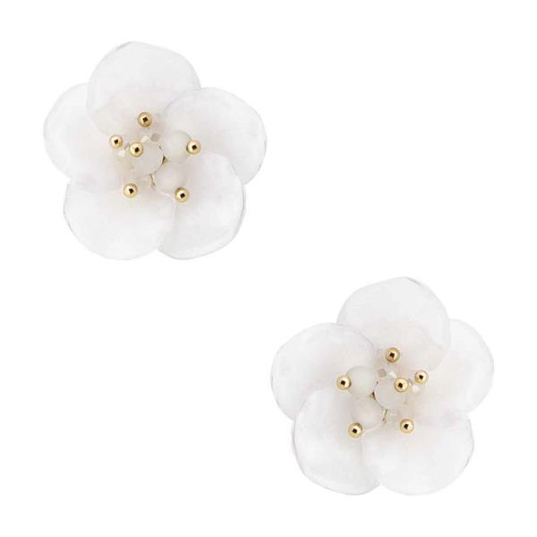 SHEER FLOWER STUD EARRING