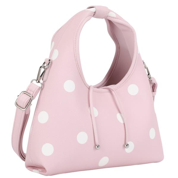 CHIC POLKA DOT CURVE HANDLE SATCHEL BAG