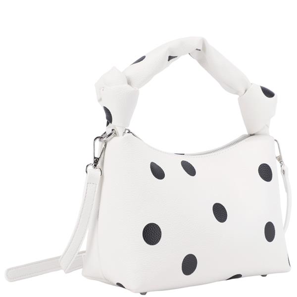 POLKA DOT PRINT HANDLE CROSSBODY BAG