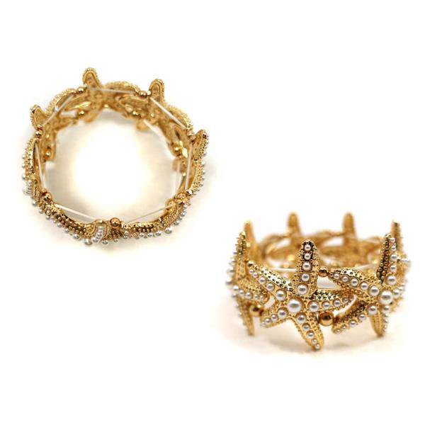 STARFISH SHAPE W PEARL BRACELET