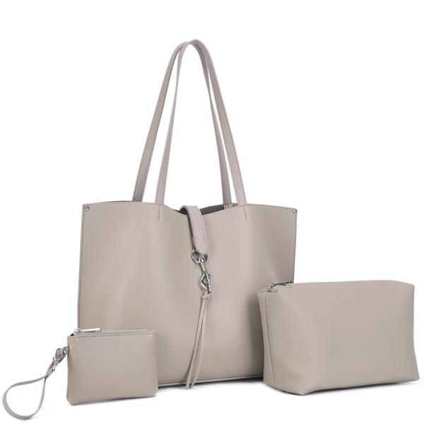 3IN1 MODERN CHIC TOTE W POUCH AND WRISTLET WALLET SET