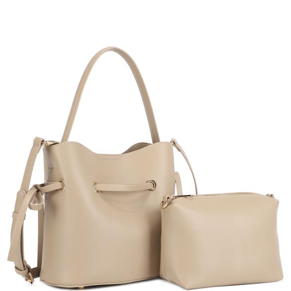 2IN1 SMOOTH DESIGN TOTE BAG W POUCH SET