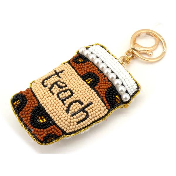 TEACH CUP BAG CHARM KEYCHAIN