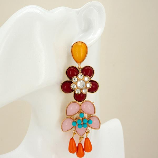 3 TIER FLOWER POST EARRINGS