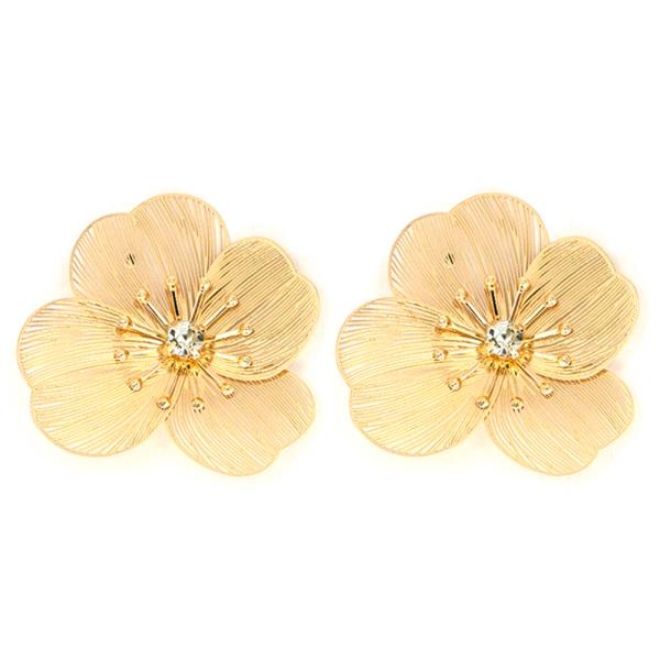 METAL FLOWER EARRINGS
