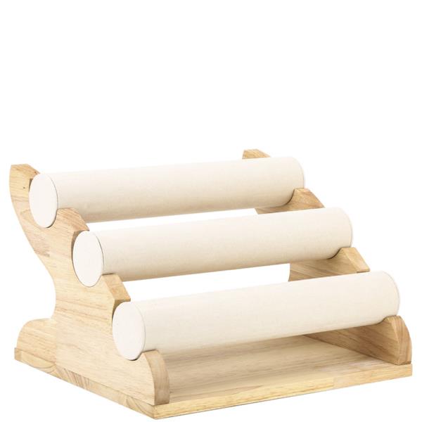 WOODEN 3 BAR JEWELRY DISPLAY