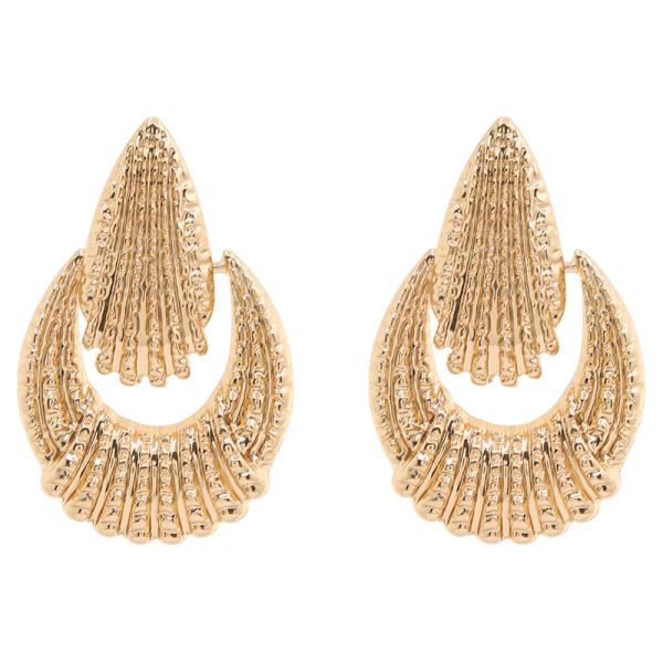 TEXTURED METAL EARRING