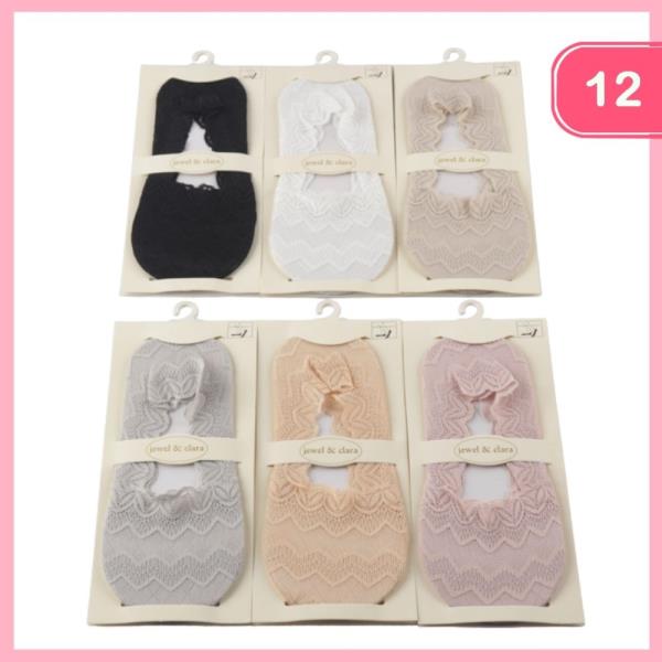 LACE NO SHOW SOCKS (12 UNITS)