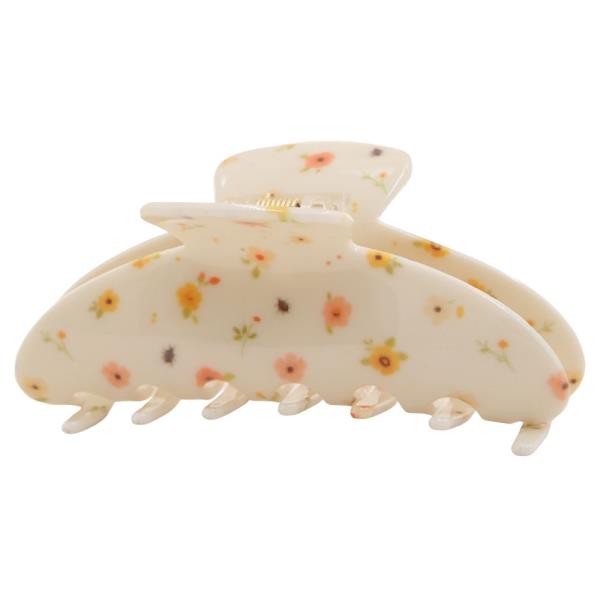 FLOWER PRINT HAIR CLAW CLIP