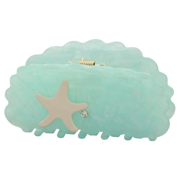 ACRYLIC SHELL WITH STAR HAIR CLAW CLIP
