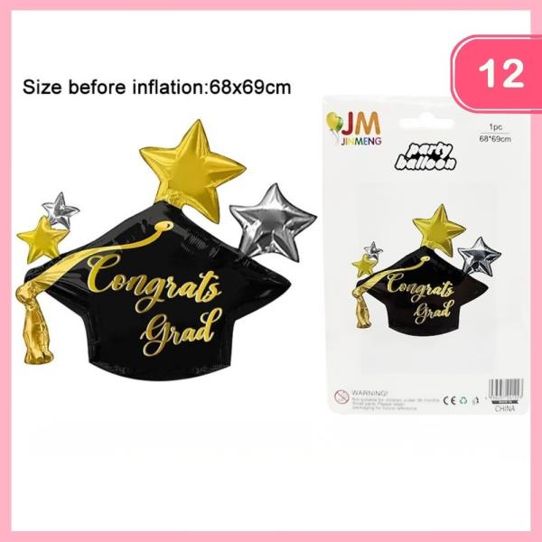 GRADUATION DECORATIVE BALLOON (12 UNITS)
