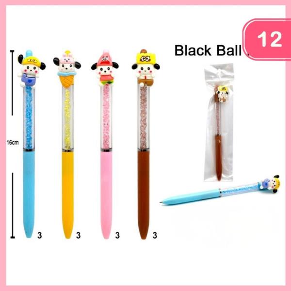 ICE CREAM BLACK BALL PEN (12 UNITS)