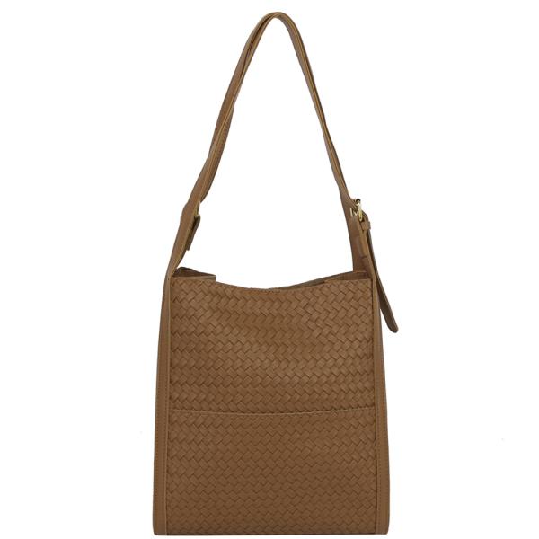 WOVEN TEXTURED SHOULDER BAG