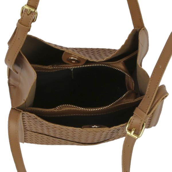WOVEN TEXTURED SHOULDER BAG
