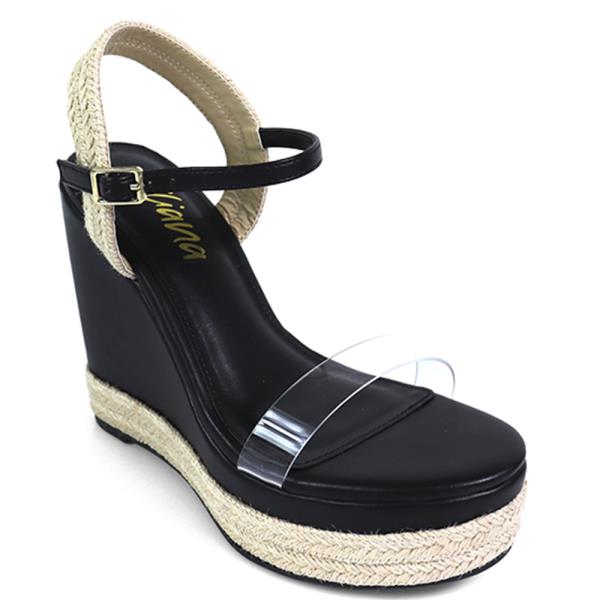 ANKLE CLEAR STRAP WEDGE HEEL 12 PAIRS