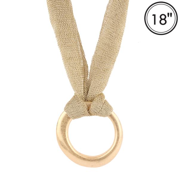 FABRIC CCB OPEN CUT NECKLACE