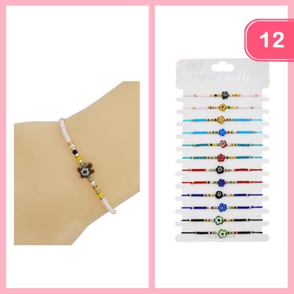 BEADED ADJUSTABLE BRACELET (12 UNITS)