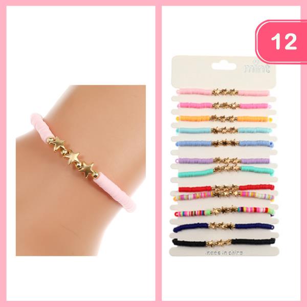 STAR BEADED BRACELET (12 UNITS)