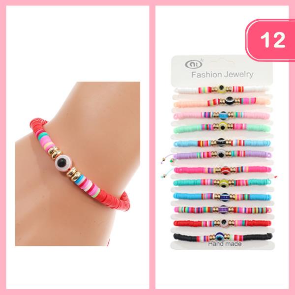 EYE BEADED BRACELET (12 UNITS)