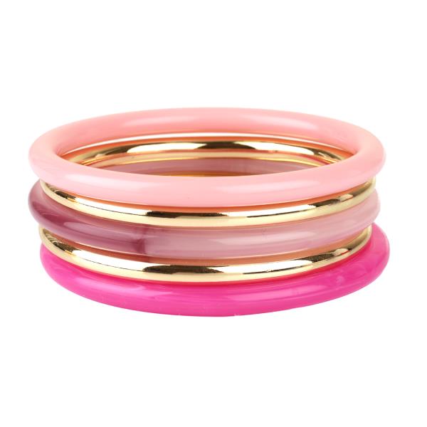 METAL MARBLE MULTI STACKABLE BANGLE BRACELET