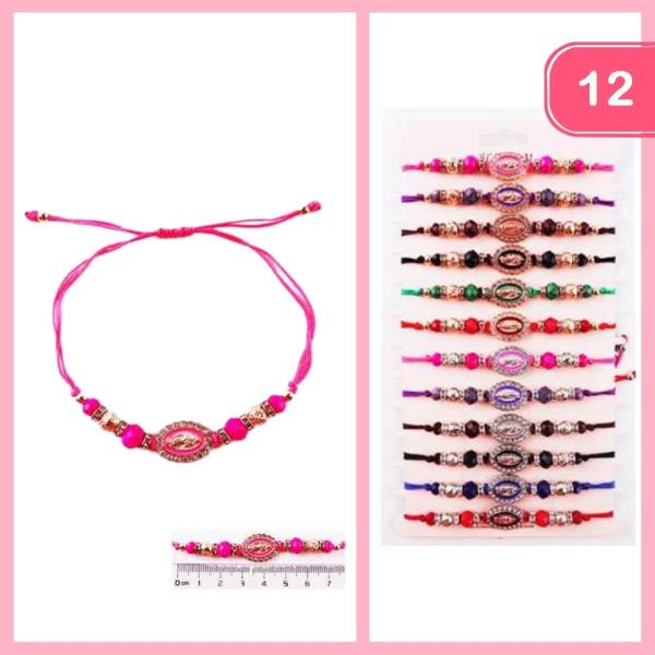 VIRGIN MARY STRING BRACELET (12 UNITS)