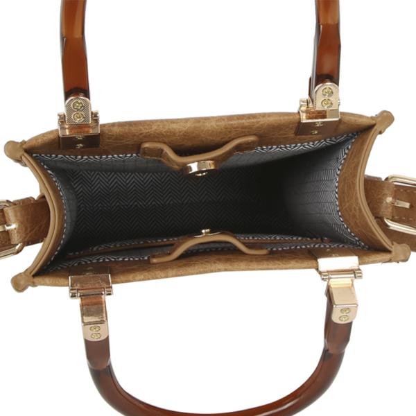 TEXTURED HANDLE CROSSBODY BAG