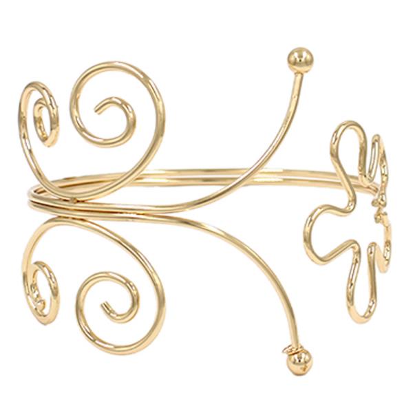 METAL SWIRL BANGLE BRACELET
