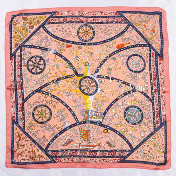 FLOWER SILKY BANDANA NECK SCARF