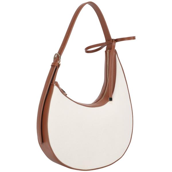 TWO TONE CURVE CHIC SHOULDER BAG