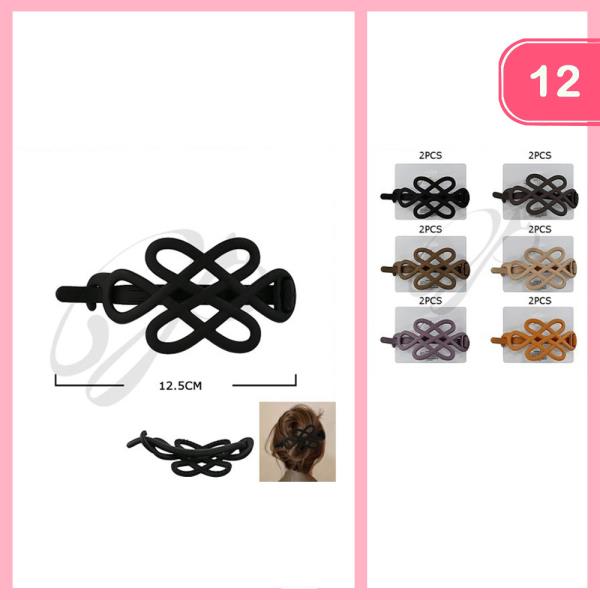 KNOTTED HAIR CLIP (12 UNITS)