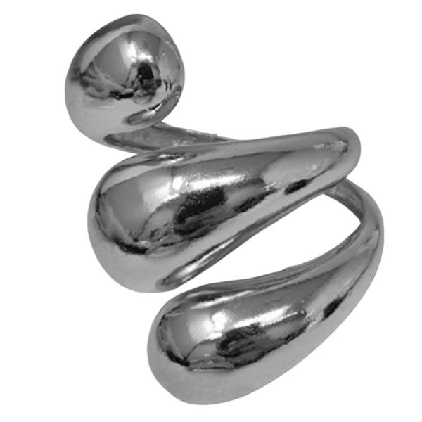 METAL SMOOTH ORGANIC CURVED BANGLE BRACELET